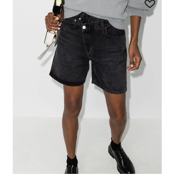 Agolde cross cross denim shorts - Picture 3 of 9